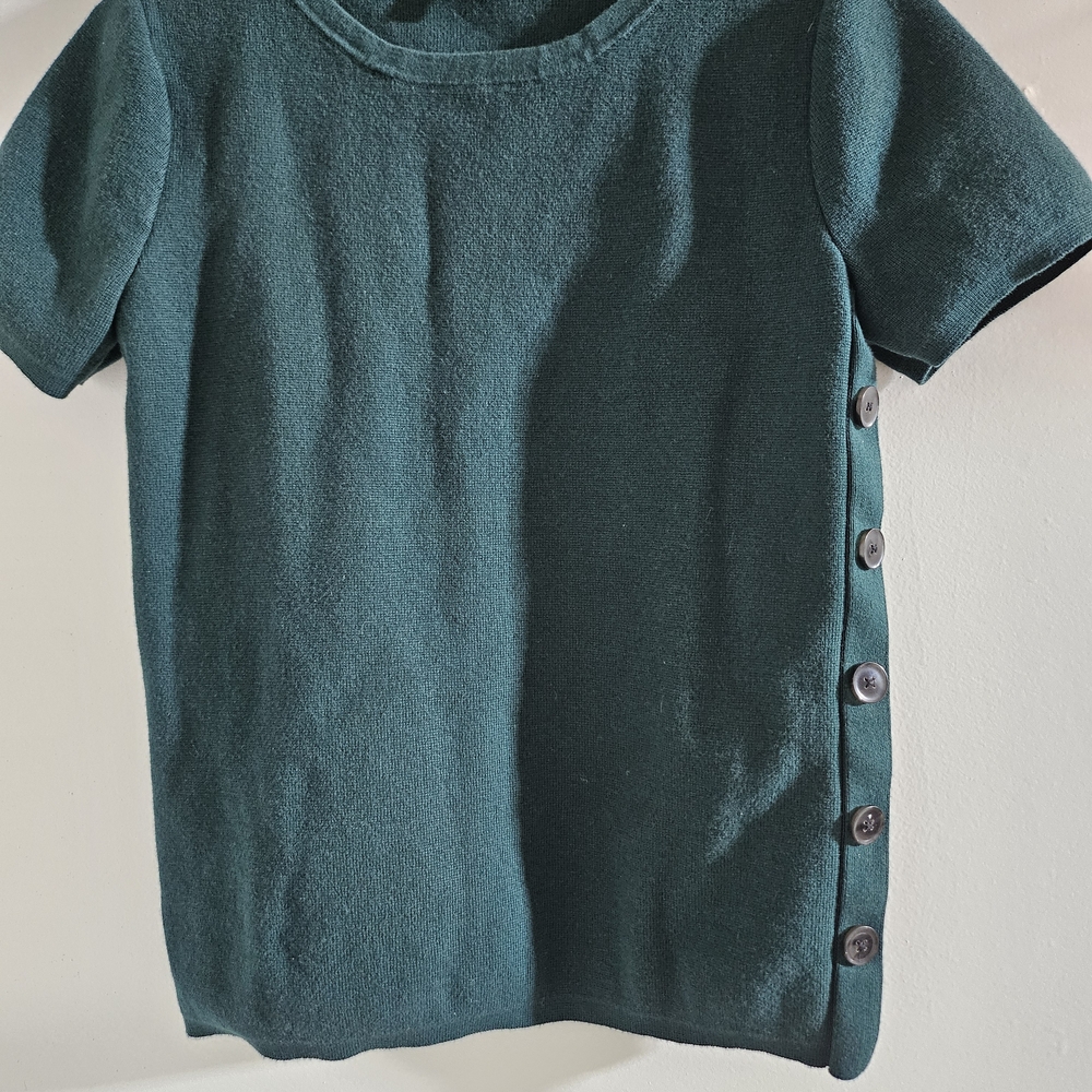 Green Button-Side Shirt